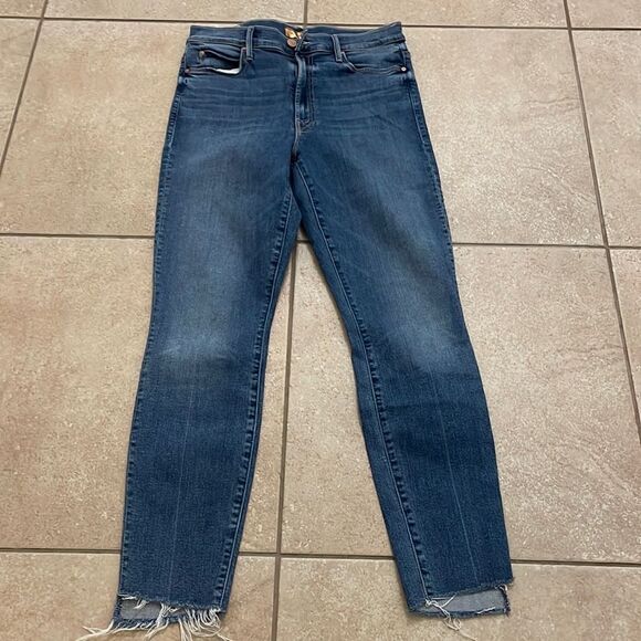 Mother Stunner Zip Ankle Step Fray Walking on Coals Jeans - Picture 2 of 7